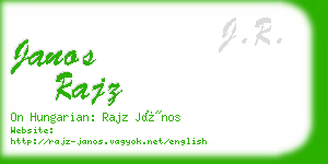 janos rajz business card